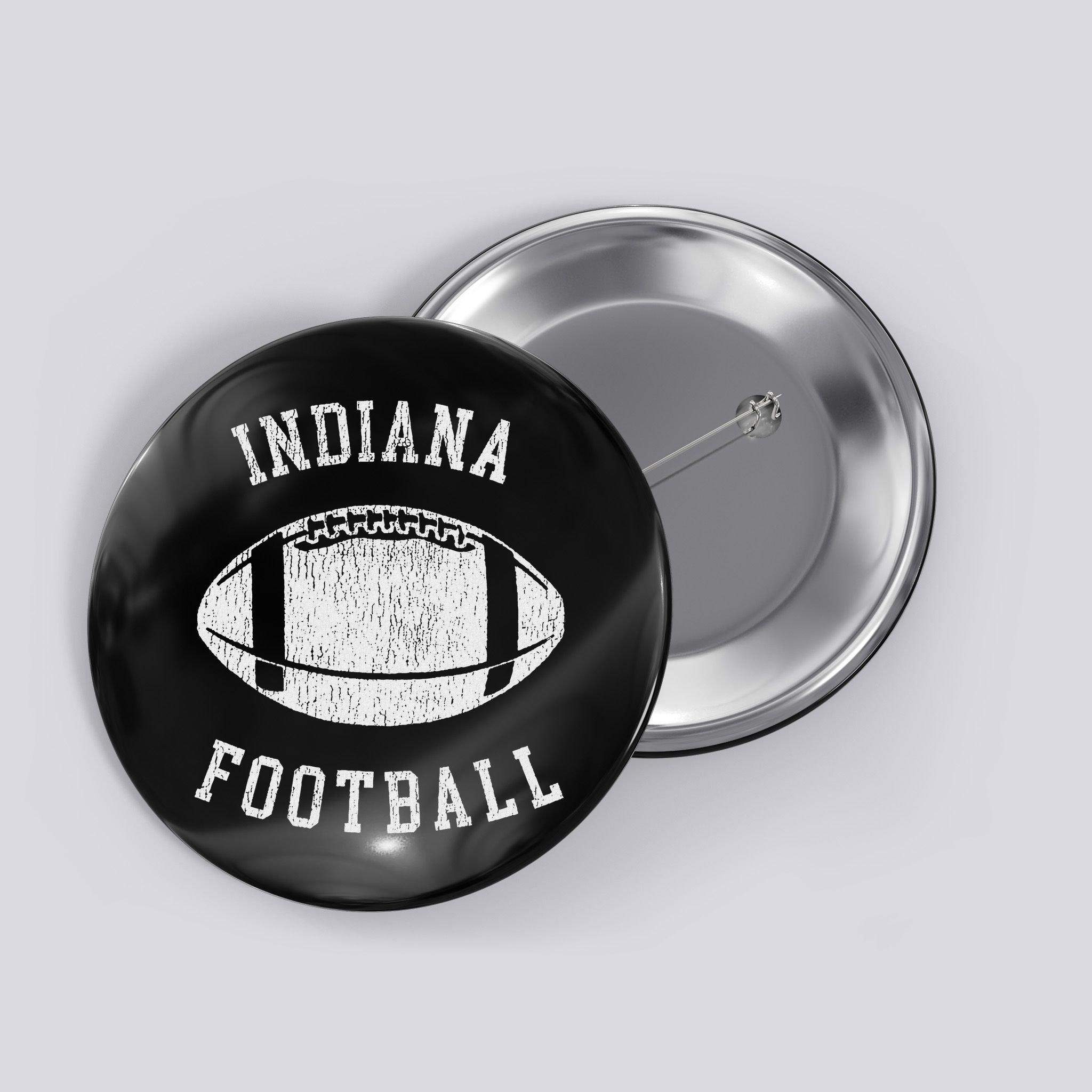 Indiana Football Distressed Vintage 80S Throwback Classic Button