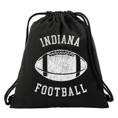 Indiana Football Distressed Vintage 80S Throwback Classic Drawstring Bag
