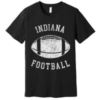 Indiana Football Distressed Vintage 80S Throwback Classic Premium T-Shirt