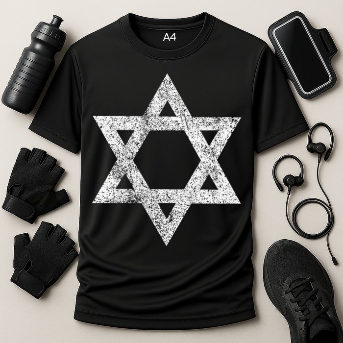Israel flag distressed Star of David symbol Jewish Israeli  Cooling Performance Crew T-Shirt