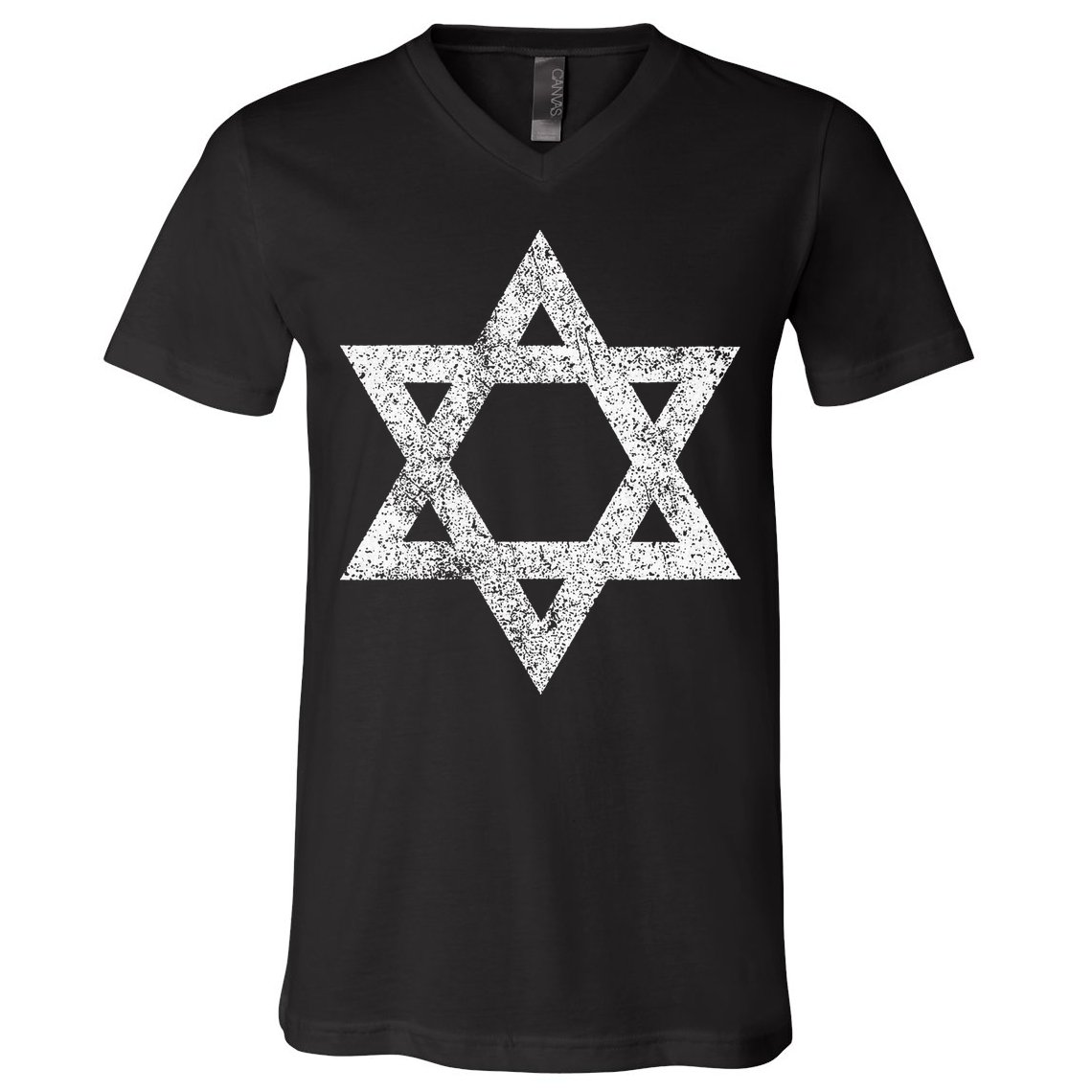 Israel flag distressed Star of David symbol Jewish Israeli  V-Neck T-Shirt