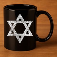 Israel flag distressed Star of David symbol Jewish Israeli  11oz C Handle Ceramic Mug