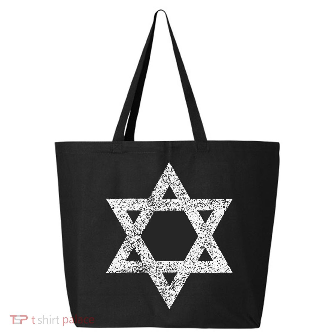 Israel flag distressed Star of David symbol Jewish Israeli  25L Jumbo Tote
