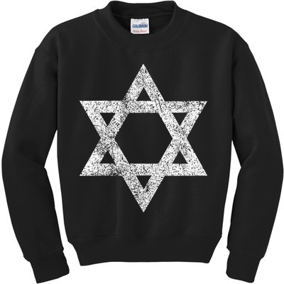 Israel flag distressed Star of David symbol Jewish Israeli  Kids Sweatshirt