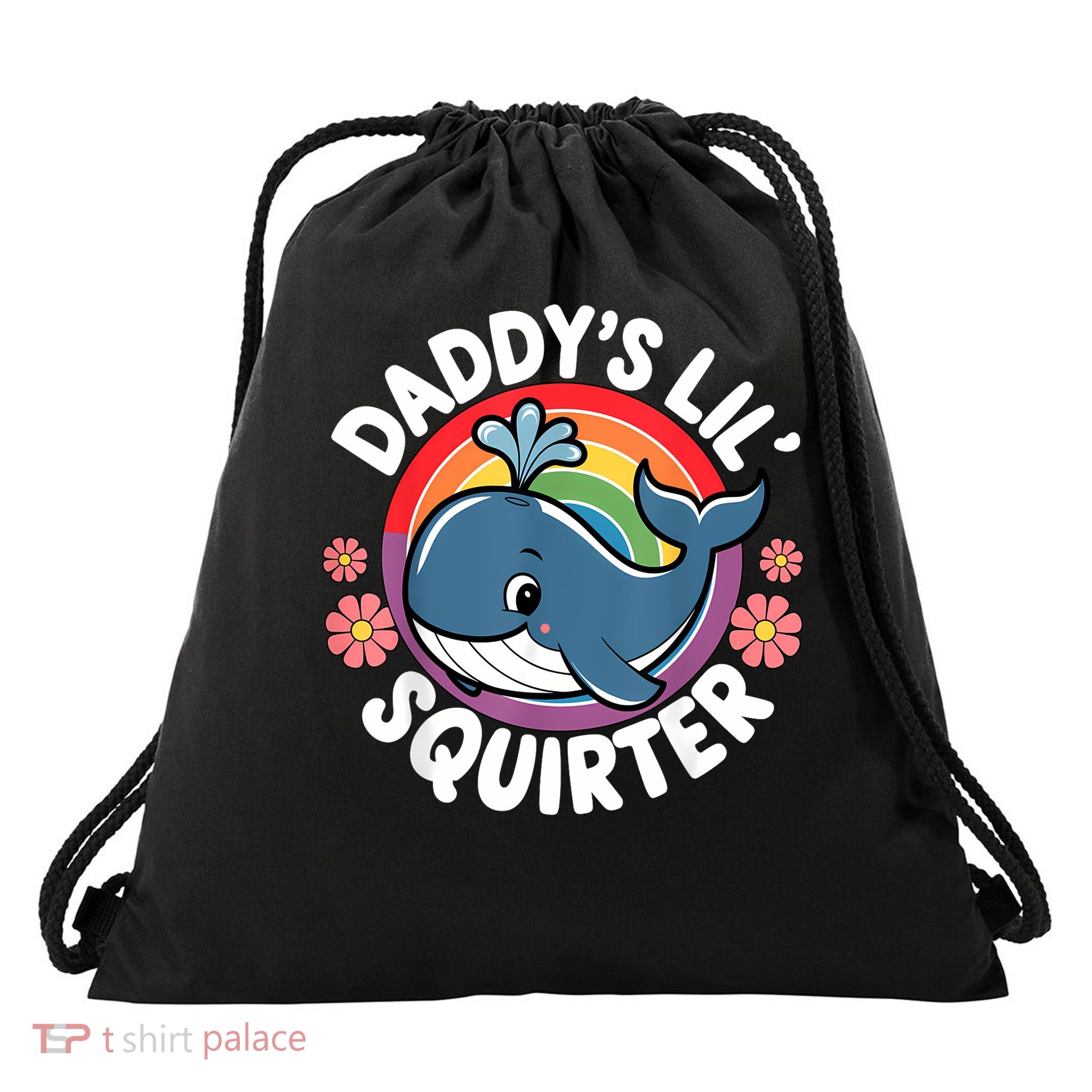 Inappropriate Funny Daddy's Lil Squirter Embarrassing Women Drawstring Bag