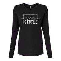 Is Futile Electrician Tools Wireman Wiring Mechanic Womens Cotton Relaxed Long Sleeve T-Shirt