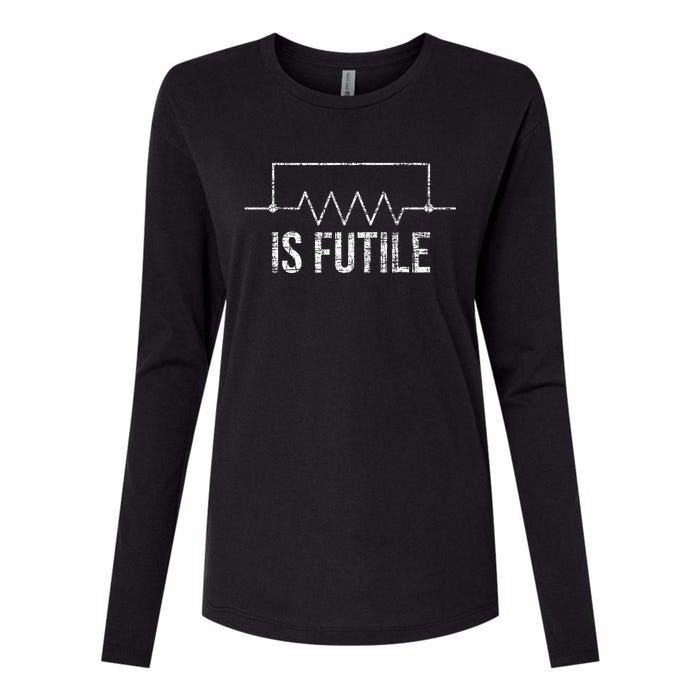 Is Futile Electrician Tools Wireman Wiring Mechanic Womens Cotton Relaxed Long Sleeve T-Shirt