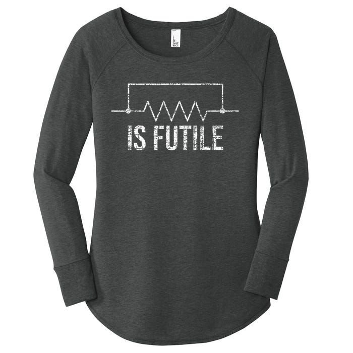 Is Futile Electrician Tools Wireman Wiring Mechanic Women's Perfect Tri Tunic Long Sleeve Shirt