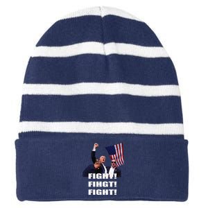 I Fully Endorse President Trump Striped Beanie with Solid Band