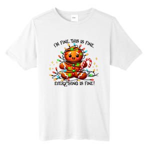 IM Fine Everything Is Fine Gingerbread Christmas Lights Tall Fusion ChromaSoft Performance T-Shirt