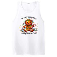 IM Fine Everything Is Fine Gingerbread Christmas Lights PosiCharge Competitor Tank