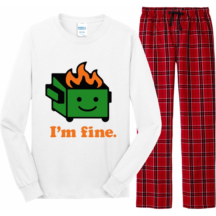 IM Fine EverythingS Fine Lil Dumpster Fire Long Sleeve Pajama Set