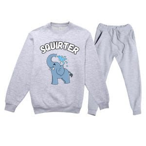 Inappropriate Funny Embarrassing Premium Crewneck Sweatsuit Set