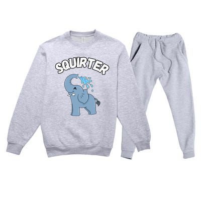 Inappropriate Funny Embarrassing Premium Crewneck Sweatsuit Set