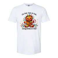 IM Fine Everything Is Fine Gingerbread Christmas Lights Softstyle CVC T-Shirt