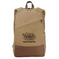 IM Fine. Everything Is Fine. Cotton Canvas Backpack
