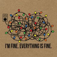 IM Fine. Everything Is Fine. Cotton Canvas Backpack