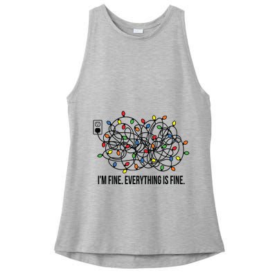 IM Fine. Everything Is Fine. Ladies PosiCharge Tri-Blend Wicking Tank