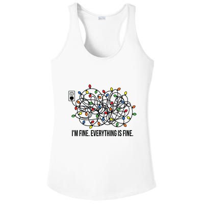 IM Fine. Everything Is Fine. Ladies PosiCharge Competitor Racerback Tank
