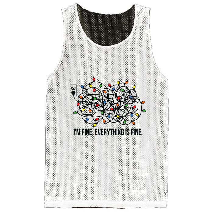 IM Fine. Everything Is Fine. Mesh Reversible Basketball Jersey Tank