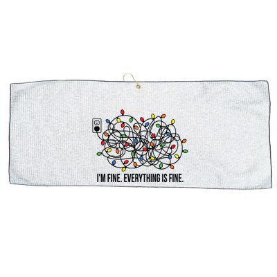IM Fine. Everything Is Fine. Large Microfiber Waffle Golf Towel