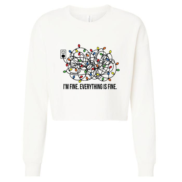 IM Fine. Everything Is Fine. Cropped Pullover Crew