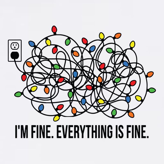 IM Fine. Everything Is Fine. Cropped Pullover Crew