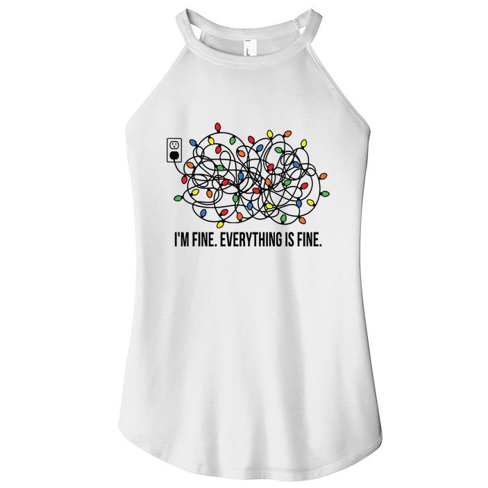 IM Fine. Everything Is Fine. Women's Perfect Tri Rocker Tank