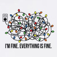 IM Fine. Everything Is Fine. Short Acrylic Beanie