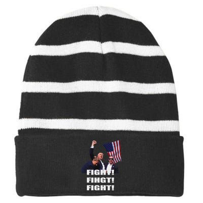 I Fully Endorse President Trump Support Striped Beanie with Solid Band