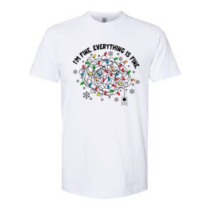 IM Fine Everything Is Fine Christmas Tree Lights Party Gift Softstyle CVC T-Shirt