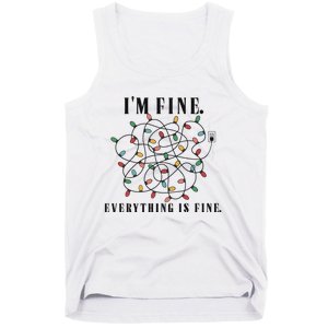 Im Fine Everything Is Fine Christmas Tank Top