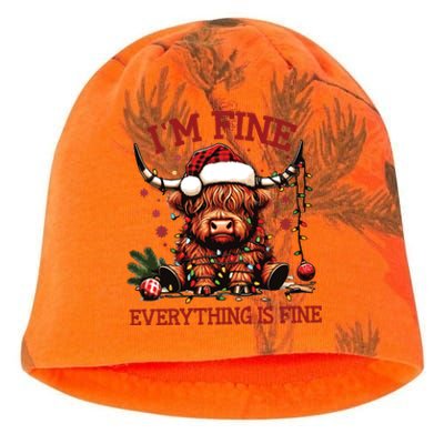 IM Fine Everything Is Fine Funny Christmas Kati - Camo Knit Beanie