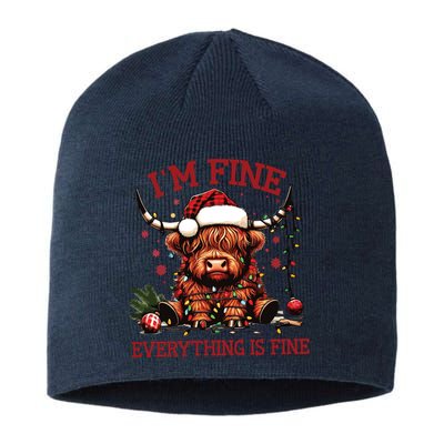 IM Fine Everything Is Fine Funny Christmas Sustainable Beanie