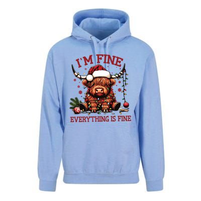 IM Fine Everything Is Fine Funny Christmas Unisex Surf Hoodie