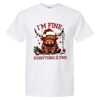 IM Fine Everything Is Fine Funny Christmas Garment-Dyed Heavyweight T-Shirt