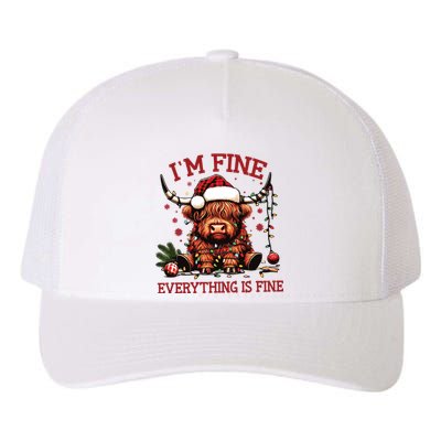 IM Fine Everything Is Fine Funny Christmas Yupoong Adult 5-Panel Trucker Hat