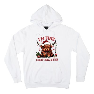 IM Fine Everything Is Fine Funny Christmas Hoodie