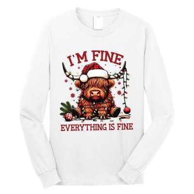 IM Fine Everything Is Fine Funny Christmas Long Sleeve Shirt