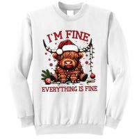 IM Fine Everything Is Fine Funny Christmas Sweatshirt