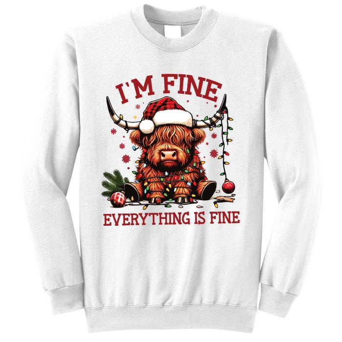 IM Fine Everything Is Fine Funny Christmas Sweatshirt