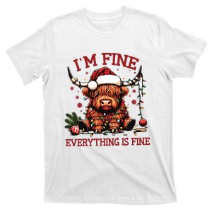 IM Fine Everything Is Fine Funny Christmas T-Shirt