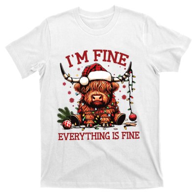 IM Fine Everything Is Fine Funny Christmas T-Shirt