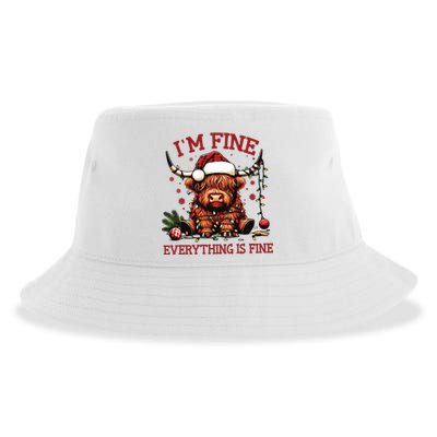 IM Fine Everything Is Fine Funny Christmas Sustainable Bucket Hat