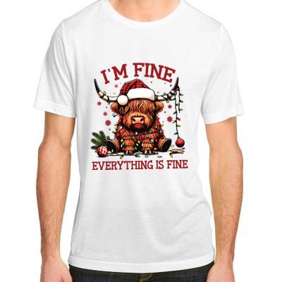 IM Fine Everything Is Fine Funny Christmas Adult ChromaSoft Performance T-Shirt