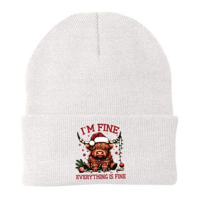 IM Fine Everything Is Fine Funny Christmas Knit Cap Winter Beanie