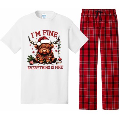 IM Fine Everything Is Fine Funny Christmas Pajama Set