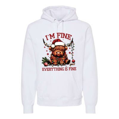 IM Fine Everything Is Fine Funny Christmas Premium Hoodie