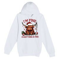 IM Fine Everything Is Fine Funny Christmas Premium Pullover Hoodie