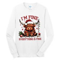 IM Fine Everything Is Fine Funny Christmas Tall Long Sleeve T-Shirt